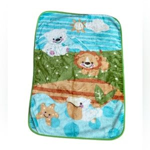 Fisher Price Precious Planet baby blanket | animal nature nursery | boy girl